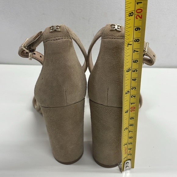 New Sam Edelman Yaro Nude Suede Strappy Heels Size 7.5 - Picture 4 of 10